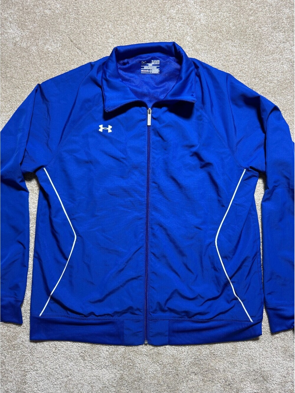 Under Armour Full Zip Performance Jacket Women's XL Blue Lightweight All-Season
